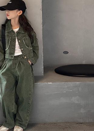 Джинсовый костюм для девочки