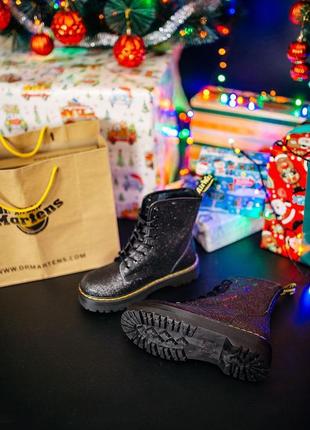 Женские кожаные зимние ботинки dr.martens jadon black черного цвета 😍(на меху)5 фото