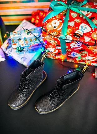 Женские кожаные зимние ботинки dr.martens jadon black черного цвета 😍(на меху)4 фото