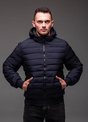 Мужская куртка синяя утепленная осень/весна
