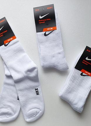 6 пар підліткові високі зимові махрові  шкарпетки найк 36-40р.білі