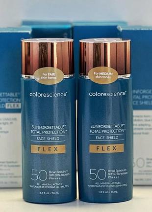 Сонцезахисний крем colorescience sunforgettable total protection face shield flex spf 50