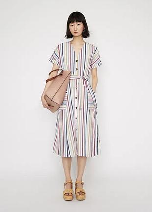 Изысканное платье макси от warehouse в цветную полоску