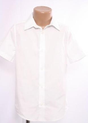 F&amp;f новая белая классическая рубашка с коротким рукавом на 15-16 лет, или на xs, s.