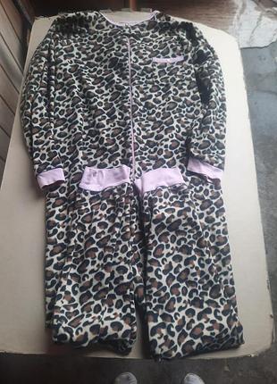Флісовий леопардовий сліп піжама