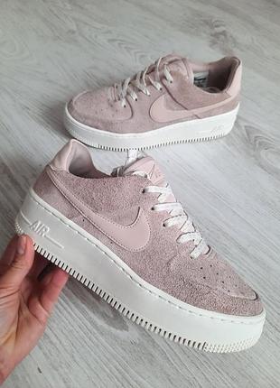 Замшевые кроссовки nike air force 1 sage low кросівки на платформе кроссовки форс найк криперы