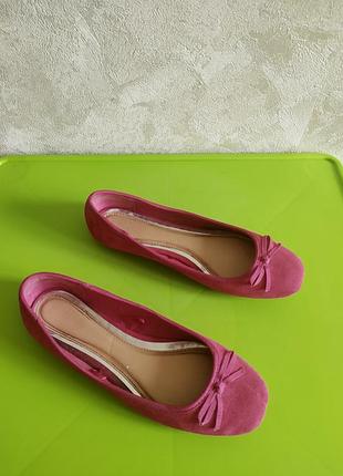Рожеві текстильні балетки в 39 розмірі