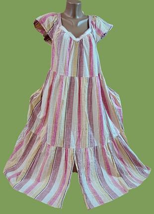 Длинное платье 💯% хлопок.