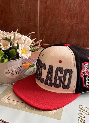 Бейсболка кепка демісезонна плотна chicago