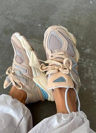 Кроссовки new balance 9060 ivory cream pink sand