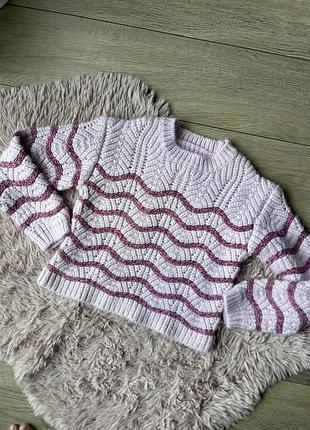 Тепла зефірна на кофтина светр на дівчинку