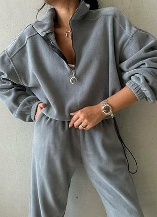 Спортивний флісовий жіночий костюм