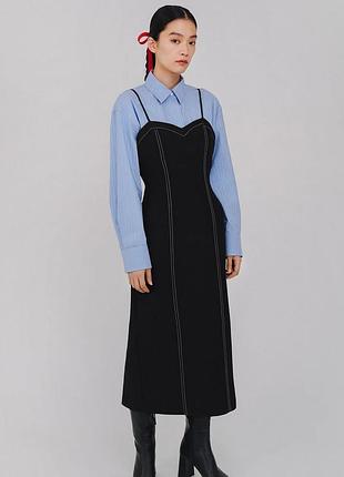 Класний сарафан  сукня по фігурі контрастною строчкою zara
💫💫💫💫💫💫💫💫💫💫💫💫💫