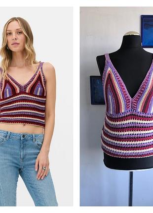 Роскошный вязаный топ майка кроше rita ora x primark