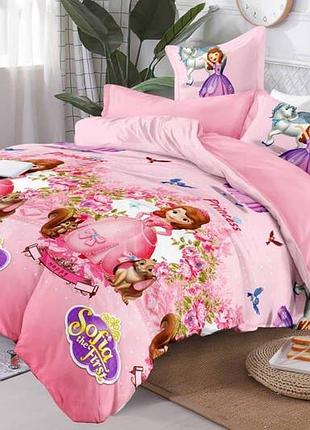 Детская постель софия. полуторный комплект детского постельного белья sofia. бязь, коттон