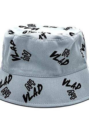 Панамка с принтом vlad a4, размер 54, светло-серый