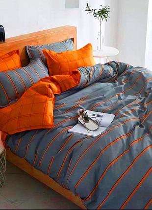 Постель полуторная полоска бязь коттон