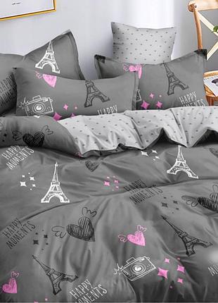 Постель двуспальная эйфелева башня двуспальное постельное белье коттон бязь