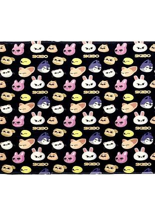 Коврик бродячие дети stray kids 90х60 см черный