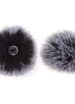 Меховая ветрозащита для петличного микрофона dji