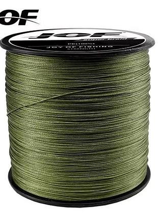 Плетеная нить jof, 300 м, 0,4 мм, хаки, четырехжильный шнур для рыбалки