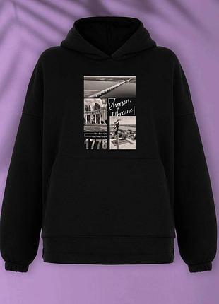 Худи черное kherson69aine 1778, размеры s-4xl