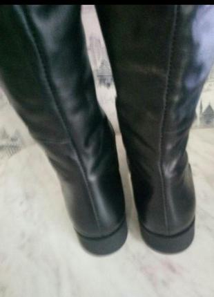 Сапоги високі шкіра