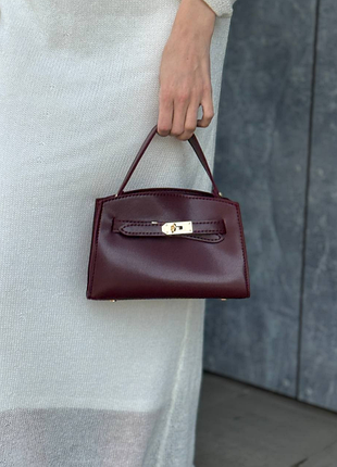 Сумка женская маленькая классическая экокожа черная бордовая бежевая белая розовая салатовая трендовая модная