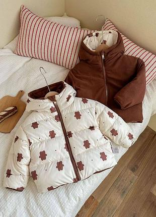 Осіння куртка для дівчинки двостороння