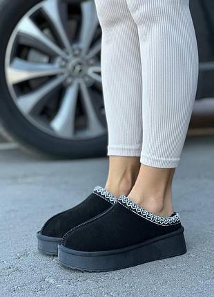 👟 жіночі угги чорні дуже стильні зимові  👟