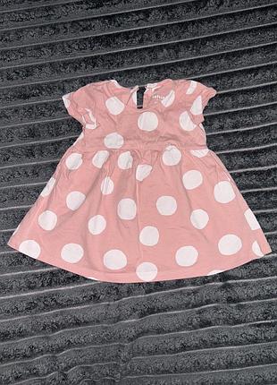 Літня сукня для дівчинки у горошок 80розмір