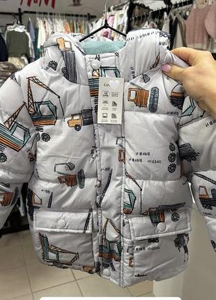 Куртки зимові для хлопчика на флісі на хутрі george 74-80 86-92 92-98