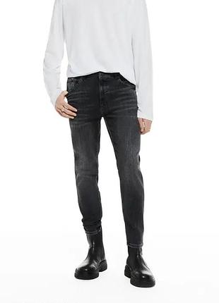 Zara man 1975 denim wear premium quality джинси чоловічі темно-сірі завужені