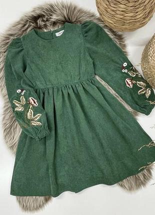 Сукня плаття вельвет з вишивкою