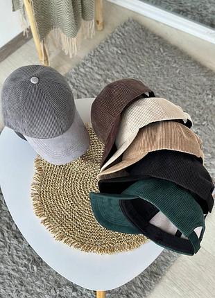 Бейсболка вельвет