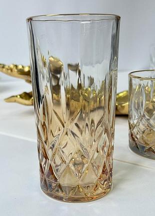 Набор стаканов 6 шт mj-амбер 340 мл