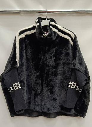 Женская эко шуба под норку с воротником-стойкой