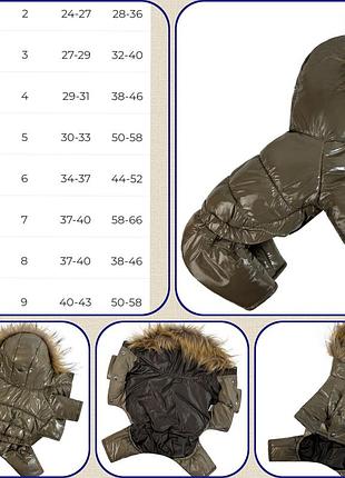 Зимний комбинезон для собак и котов лакированные