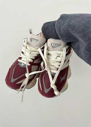 Кроссовки new balance 9060 washed burgundy white