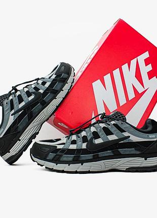 Кроссовки демисезонные nike p-6000 антрацит, серый 58828
