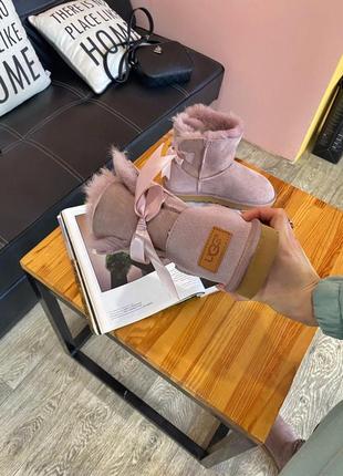 Ugg bailey mini pink угги уггі сапоги8 фото