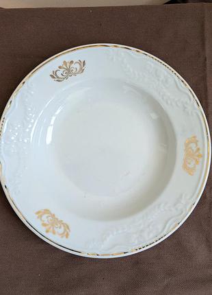 Тарілка порцелянова вінтажна для перших страв