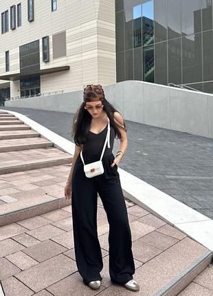 Сумка женская маленькая белая черная желтая экокожа