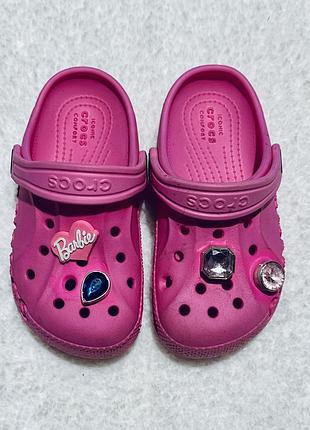 Крокси яскраві сабо босоніжки з джибітсами  crocs baya iconic comfort (оригінал)