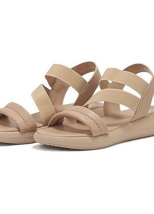 Босоножки женские беж с резинками 28281 marco tozzi