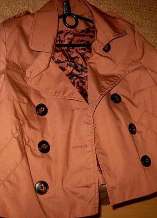 Тренч crop кирпичный на с р