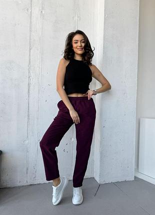 Женские брюки,5 цветов, штаны микровельвет