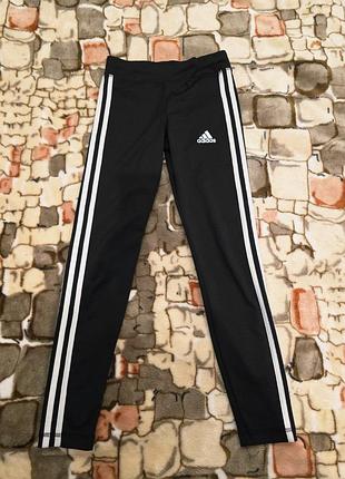 Чорні лосіни adidas 12-13 років спортивні лосіни підліткові лосини