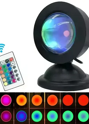 Светодиодный светильник проекционный 16 режимов свечения ha-119 usb светильник с эффектом заката