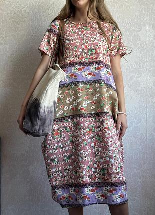 Котонова бохо сукня з квітковим принтом zanzea collection